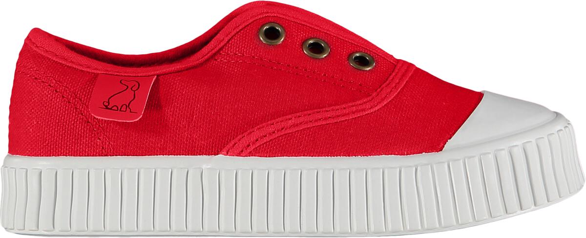 Red Montauk Canvas Plimsoll Shoe