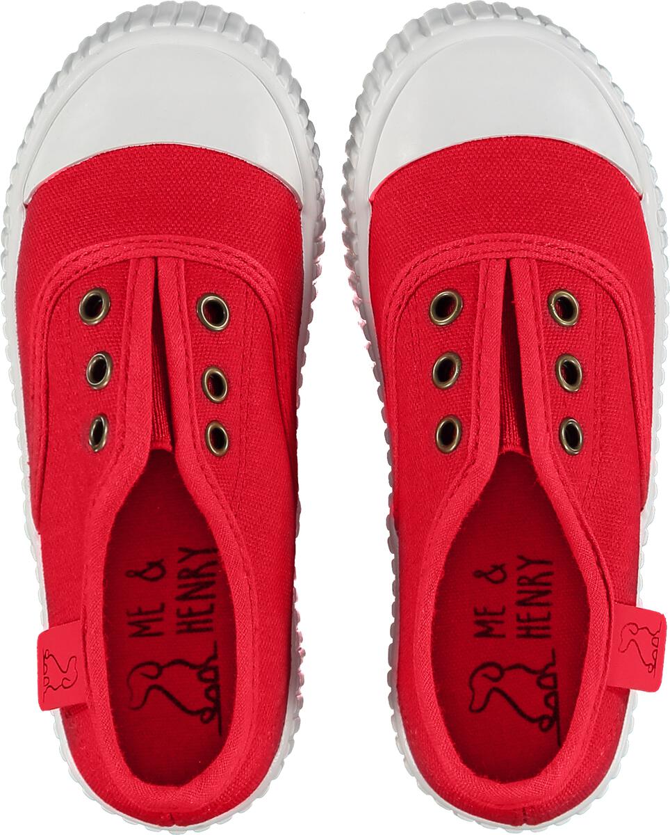 Red Montauk Canvas Plimsoll Shoe