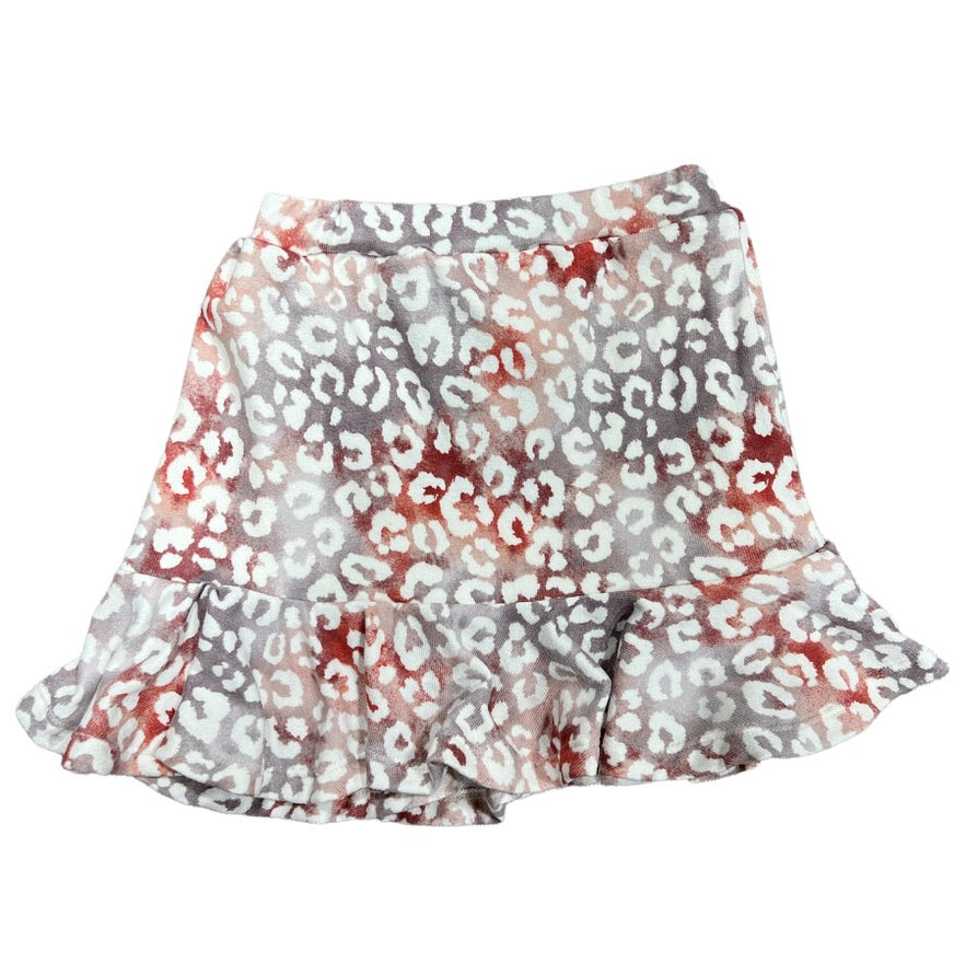 Anna Lilac & Red Hacci Animal Print Skirt