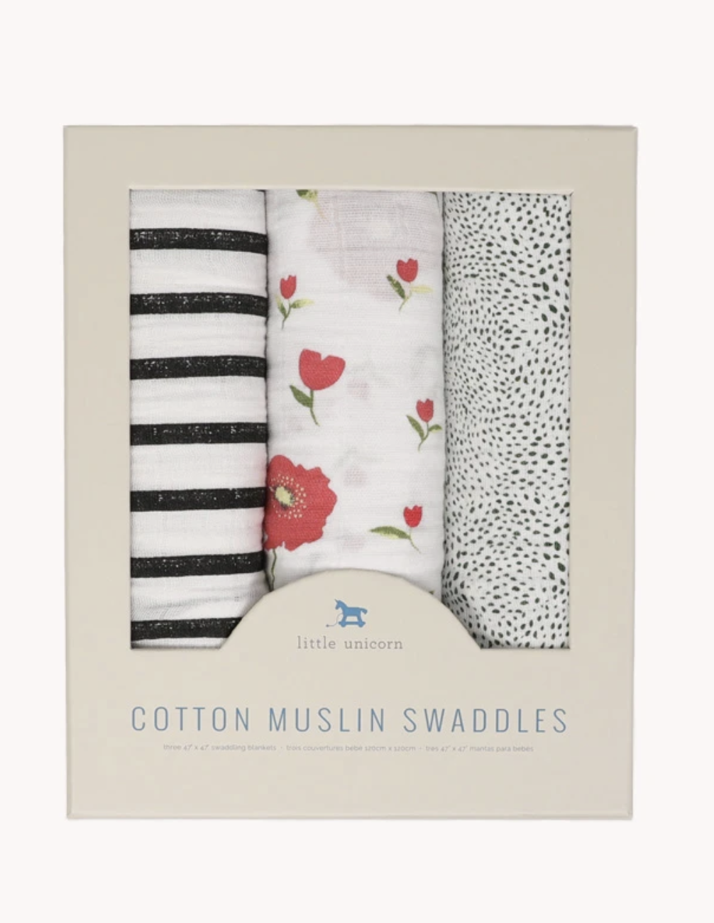 SWADDLE 3 PK SUMMER POPPY