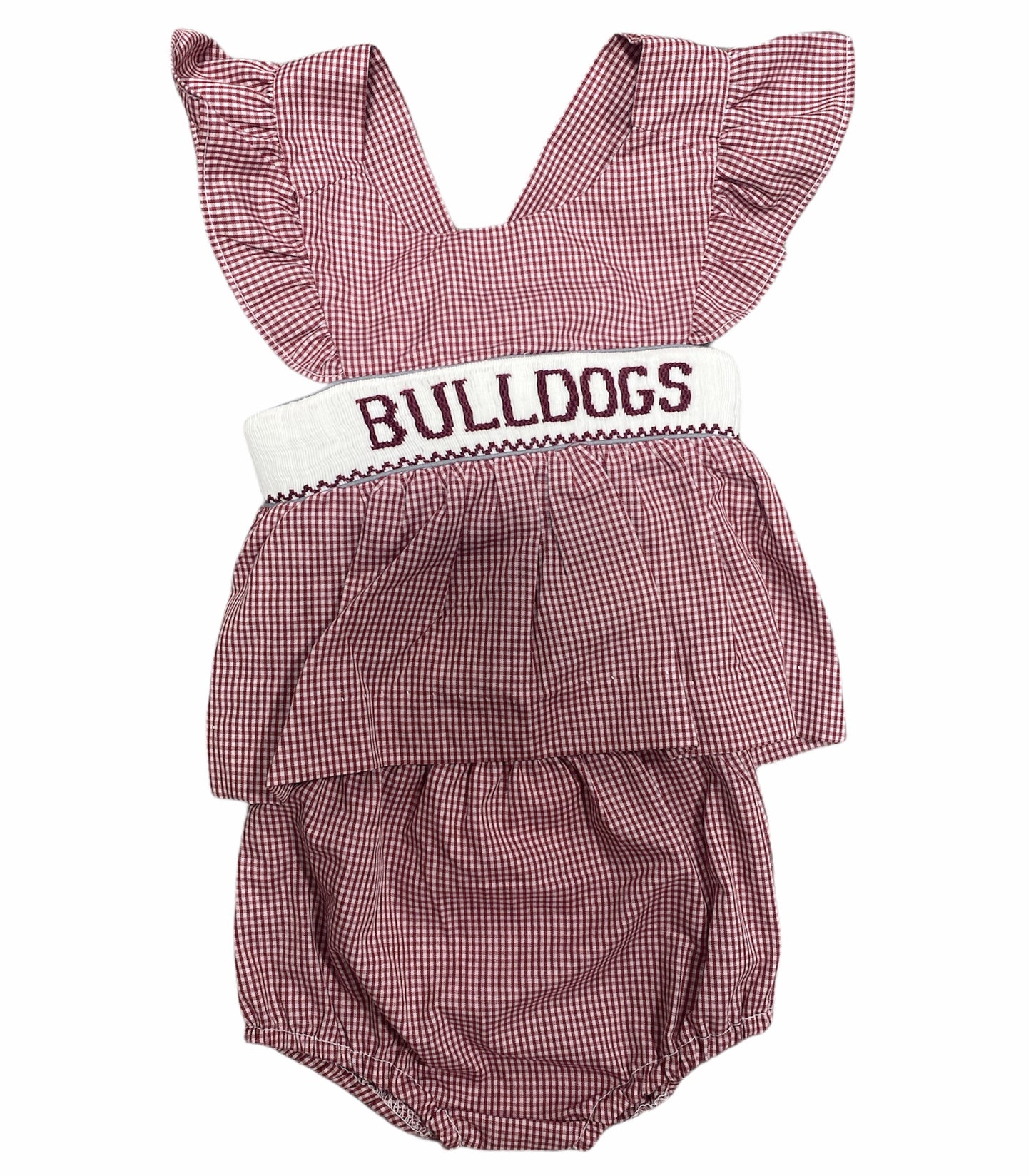 Smocked Bulldogs Bloomerset