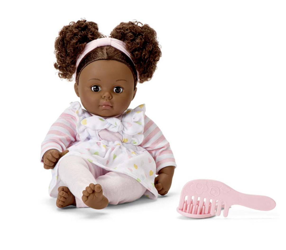 14''My Little Girl Polka Dot Pinafore - Dark Skin