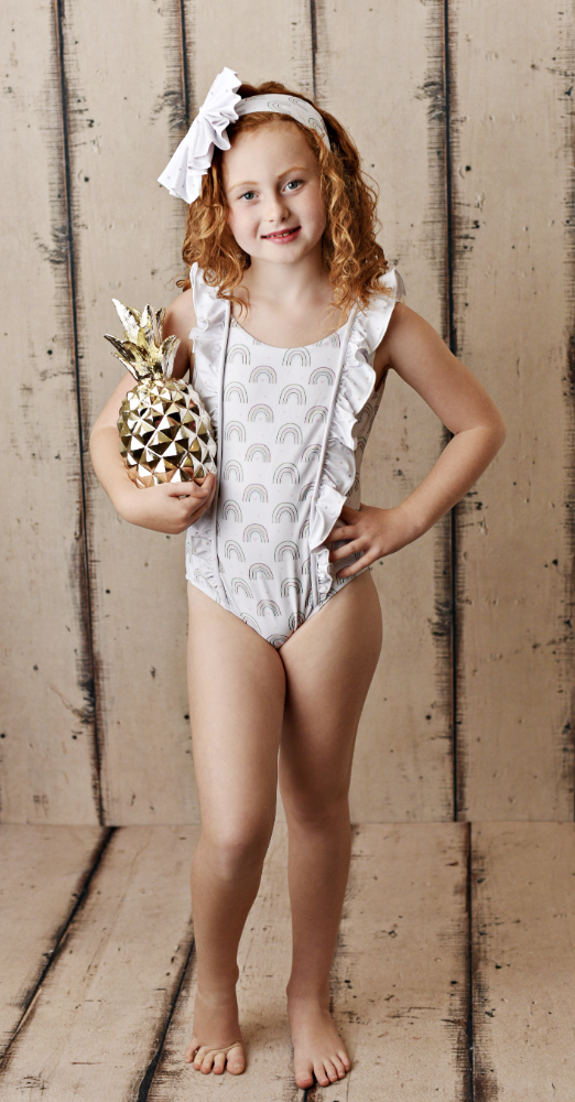 Rainbow Ruffle 1pc Swimmy