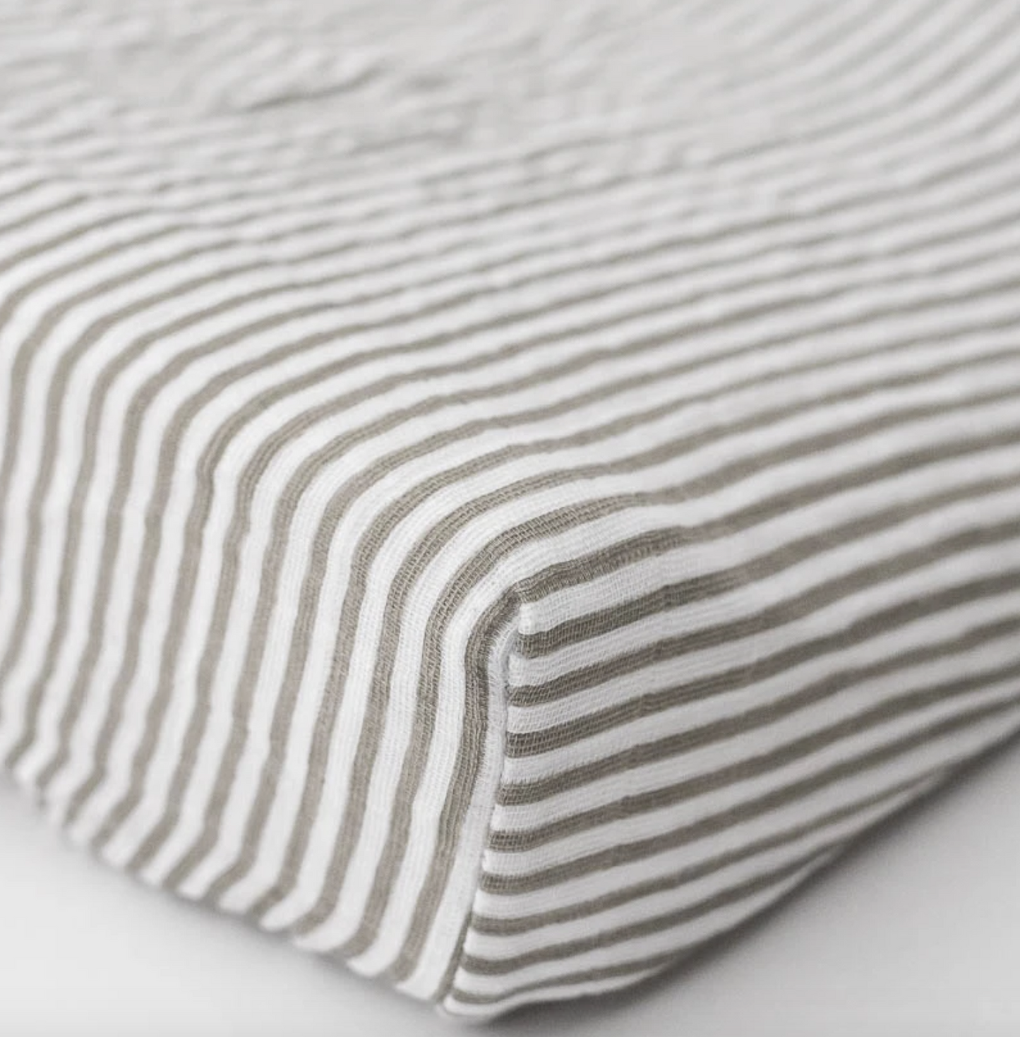 Grey Stripe Changing Pad Cover