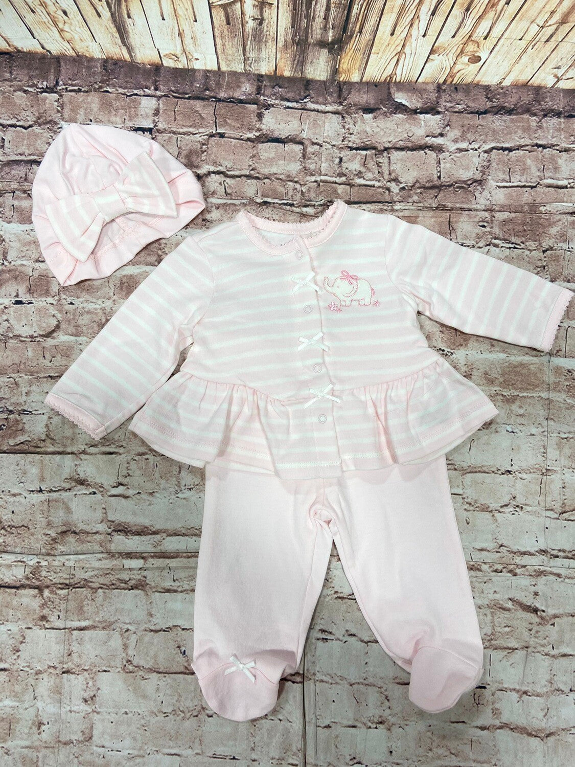 Elephant Garden 2pc Footie Set