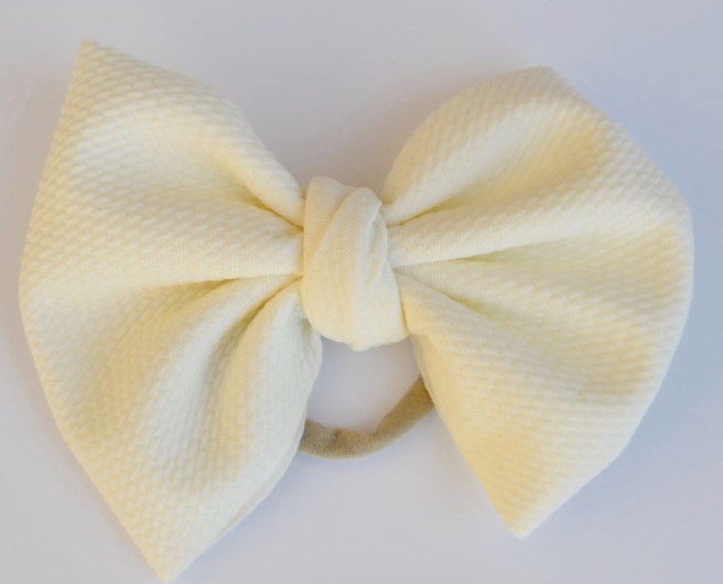 Cream 6'' Bella Bow