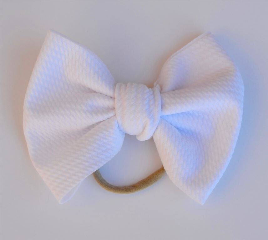 White 6'' Bella Bow