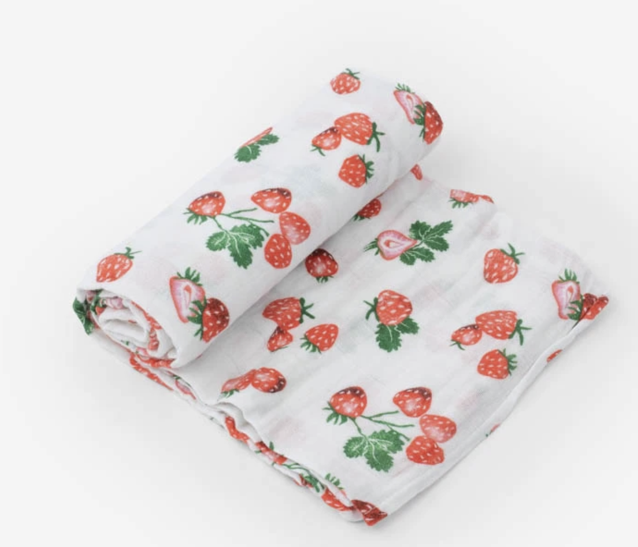 Cotton Muslin Swaddle Blanket - Strawberry Patch