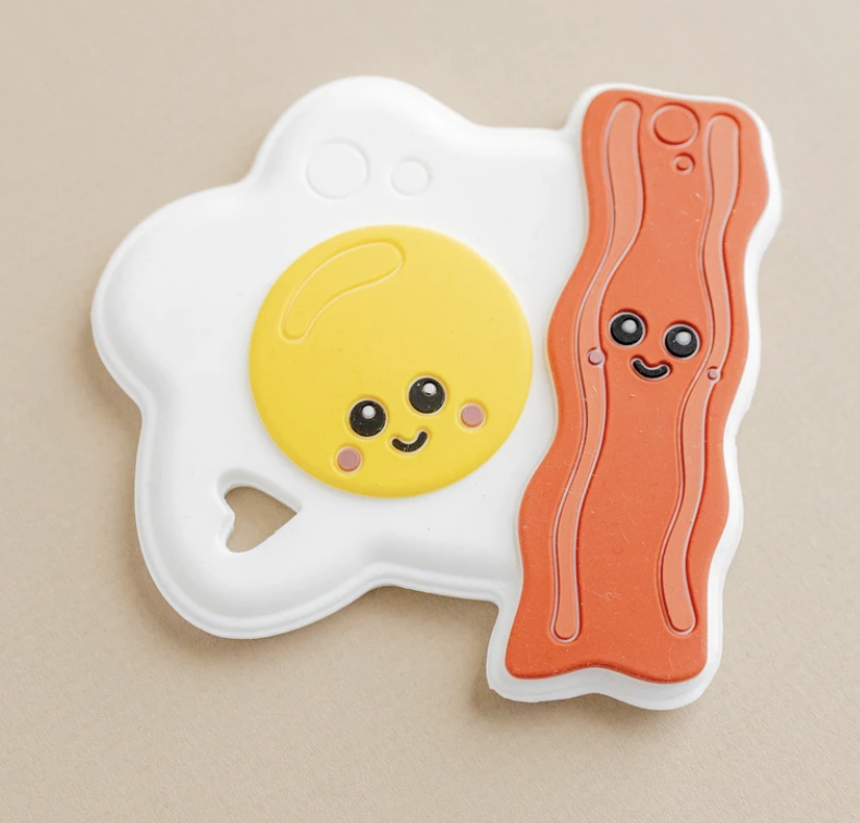 EGGS & BACON SILICONE TEETHER