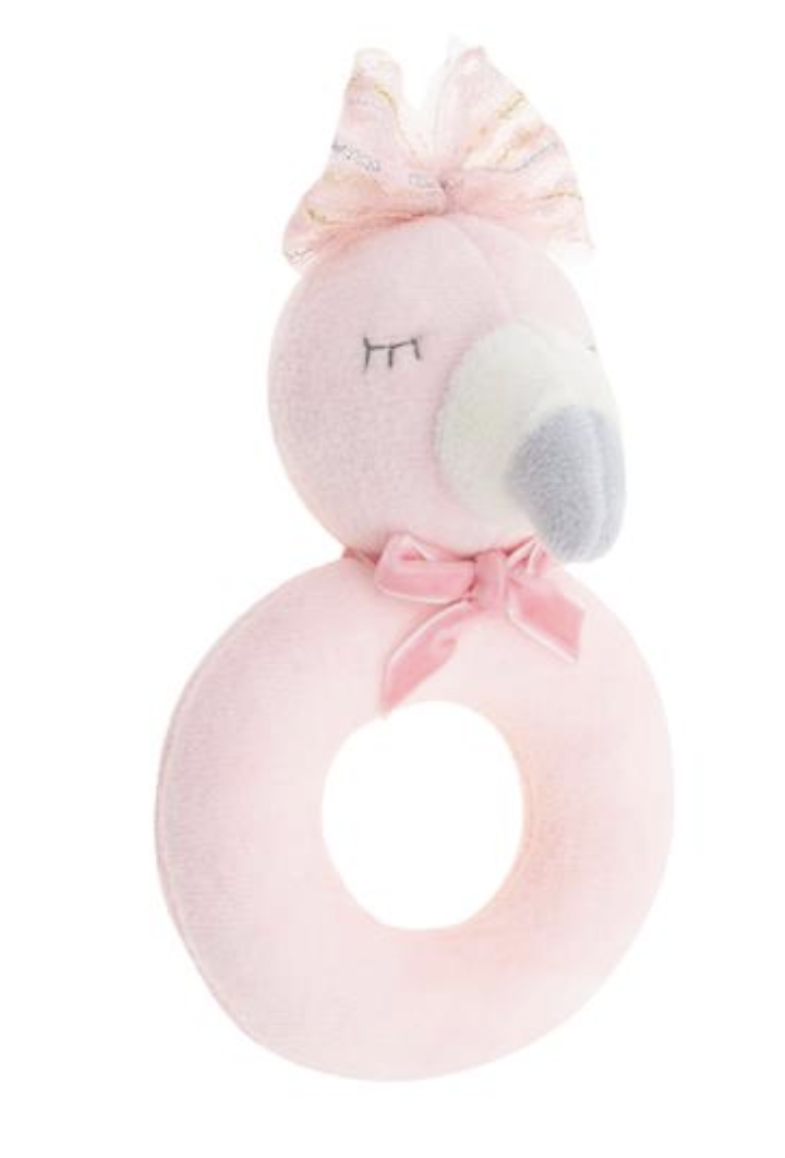 RING RATTLE FLAMINGO