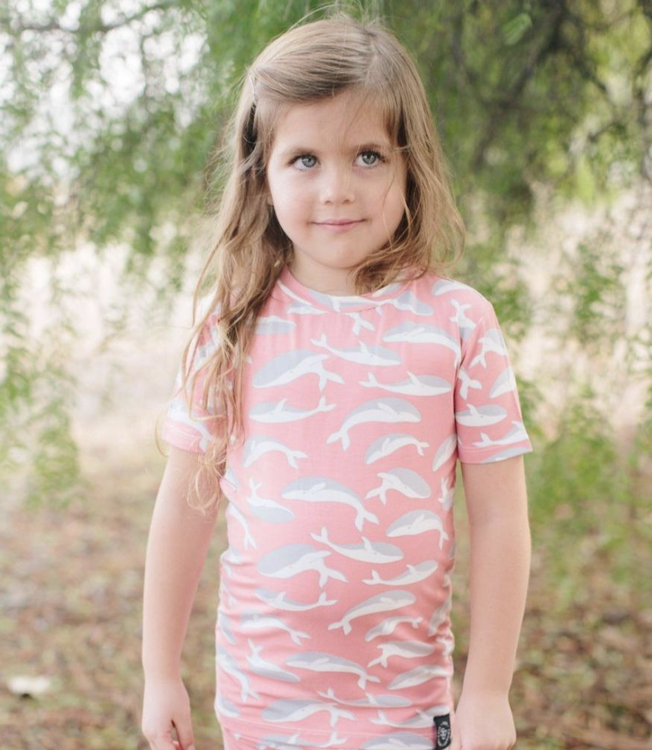 PINK WHALE KID PJ SET