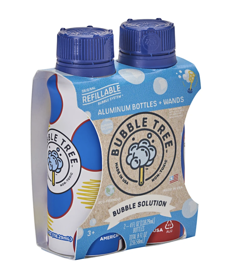 2pk Refillable Bubble System Bottles
