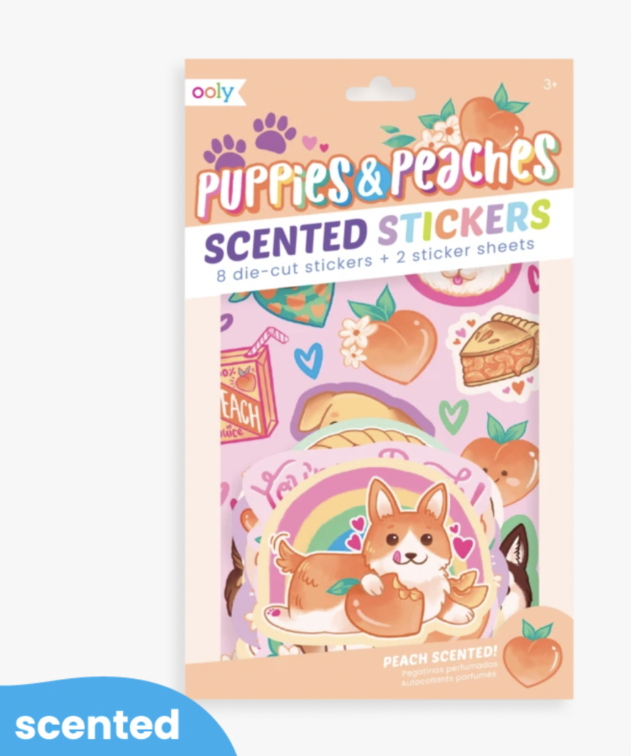 Puppies & Peaches Scented Stickers