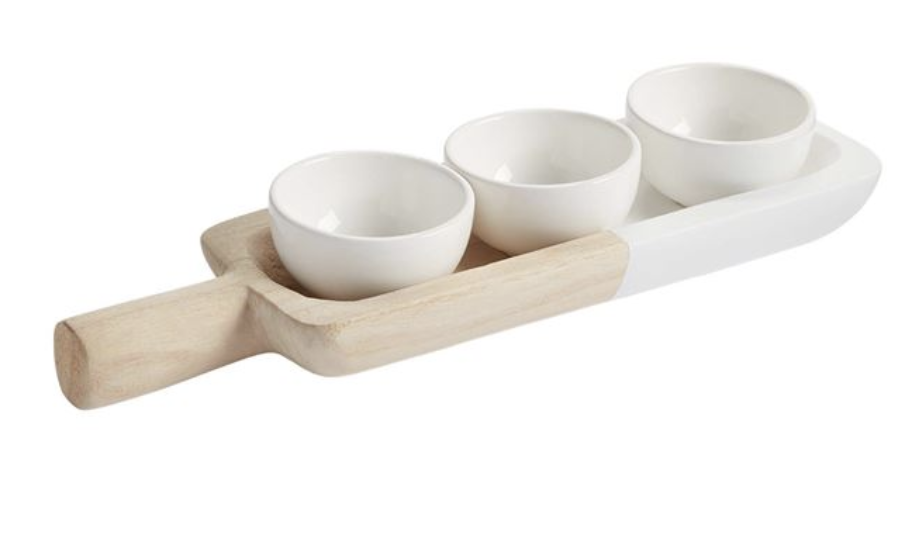 PAULOWNIA TRAY & DIP SET
