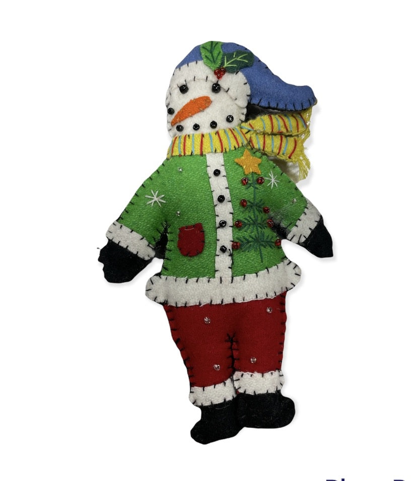 Green Sweater Snowman