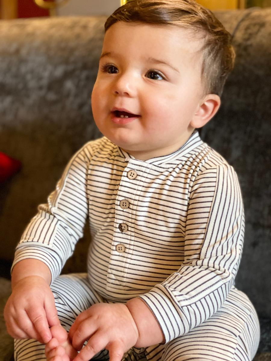 Ripley Jersey Romper White/Black