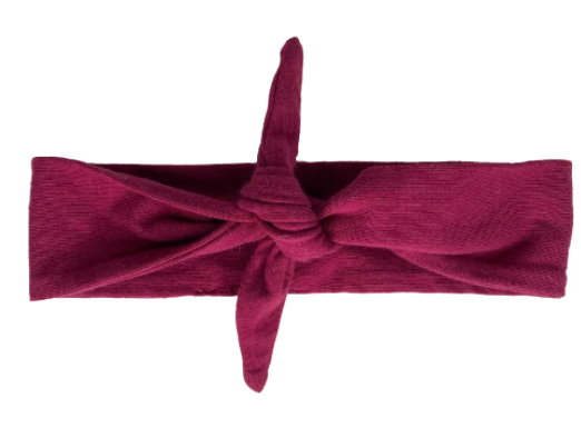 Maroon Solid Knotted Headband