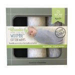 Woombie 3pk Cotton Wraps-BLK