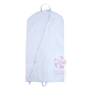 Baby Blue Seersucker Garment Bag