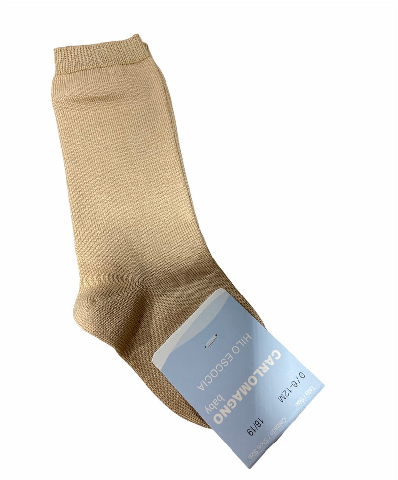 Sand Knee High Cotton Socks