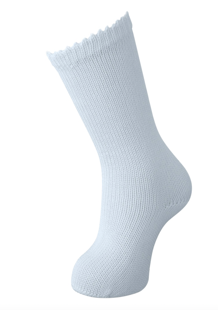 Sky Blue Scottish Yarn KneeHigh Sock