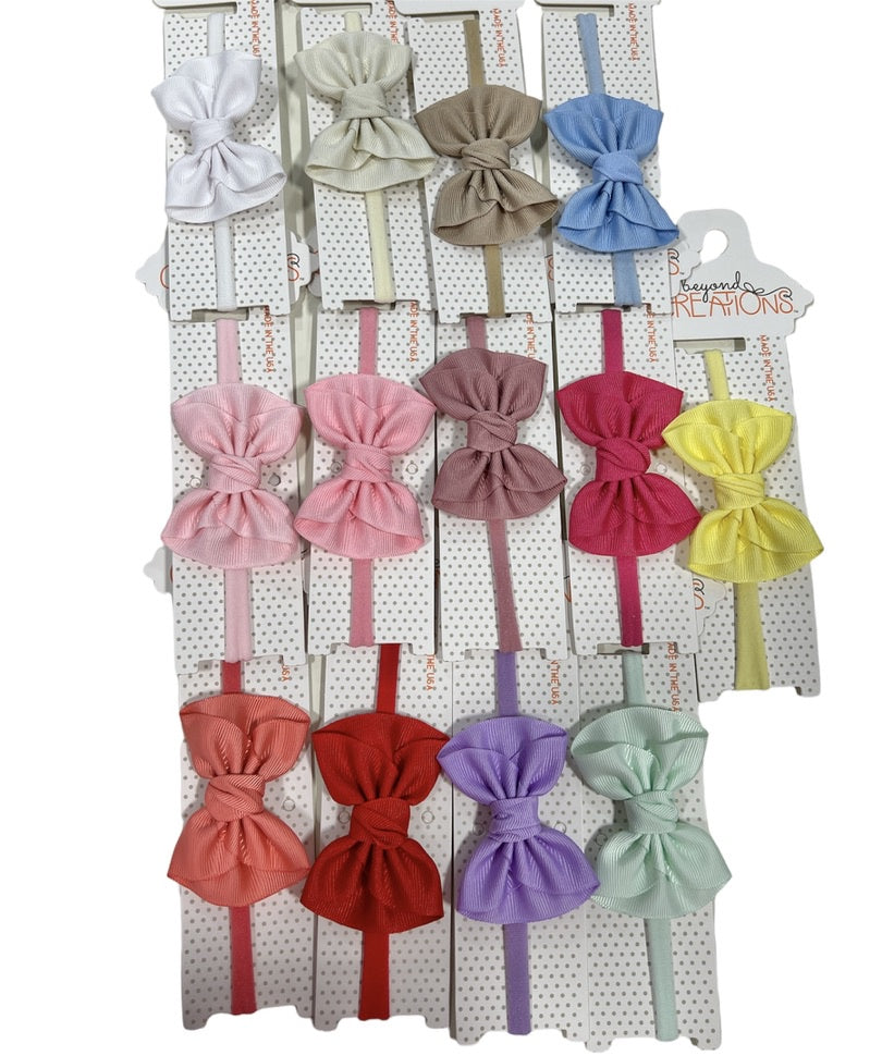 PANTYHOSE HEADBAND WITH 2.5″ MINI ANNE BOW