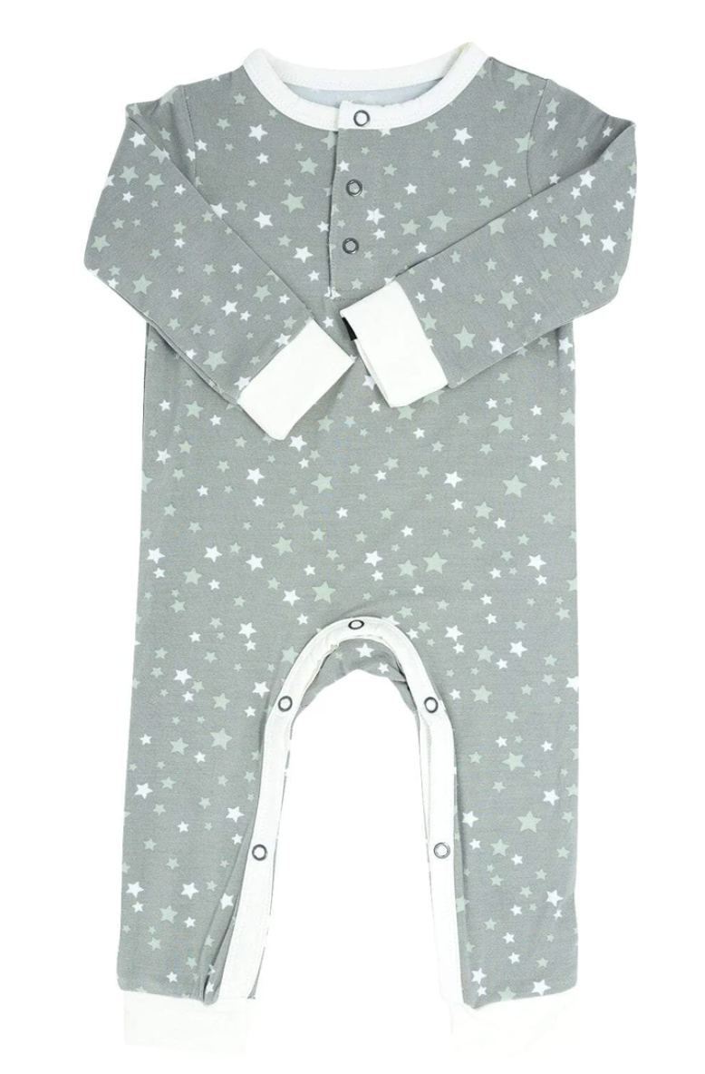 Stars Green Long Romper