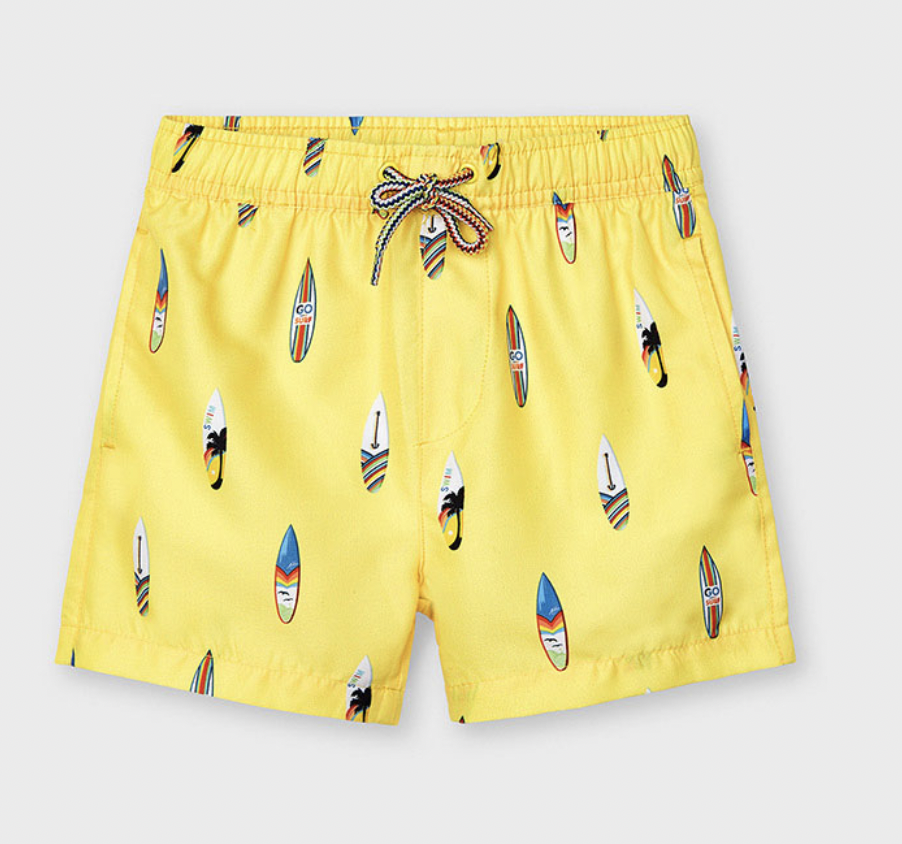 Yellow Surf Swim Trunks