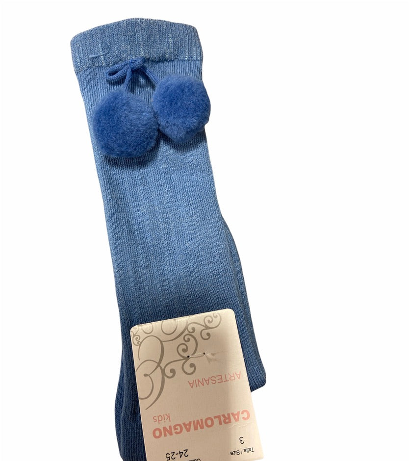 France Knee Socks w/Pom Pom