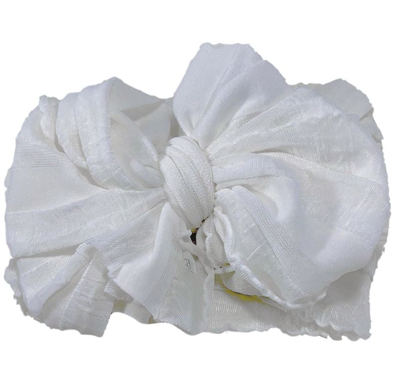IVORY KNOTTED BOW HEADBAND
