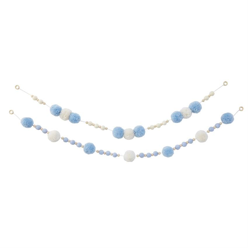 Blue Pom Garland