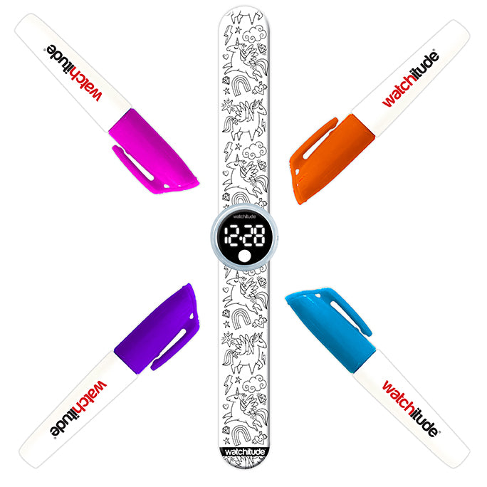 Unicorn World Color Me Digital Slap Watch