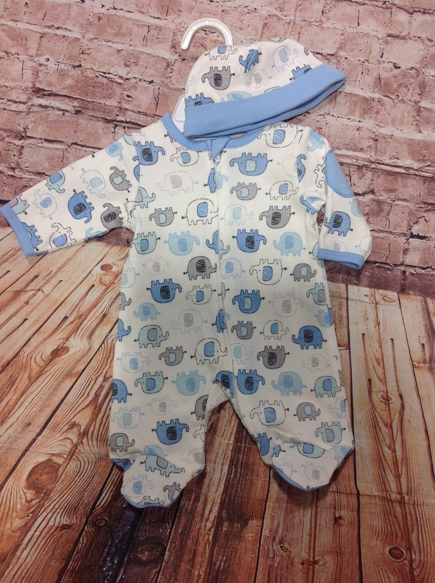 Cute Elephant Footie w/hat