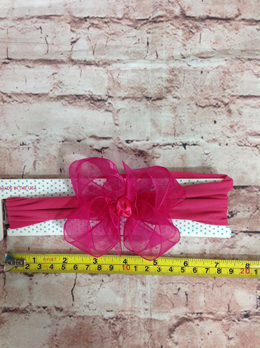 HOT PK ORGANZA BOW ON HB