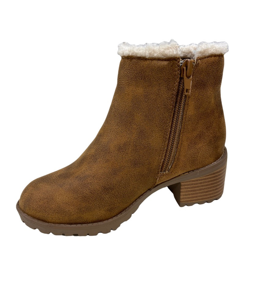 Isobel Cognac Boot with Fur