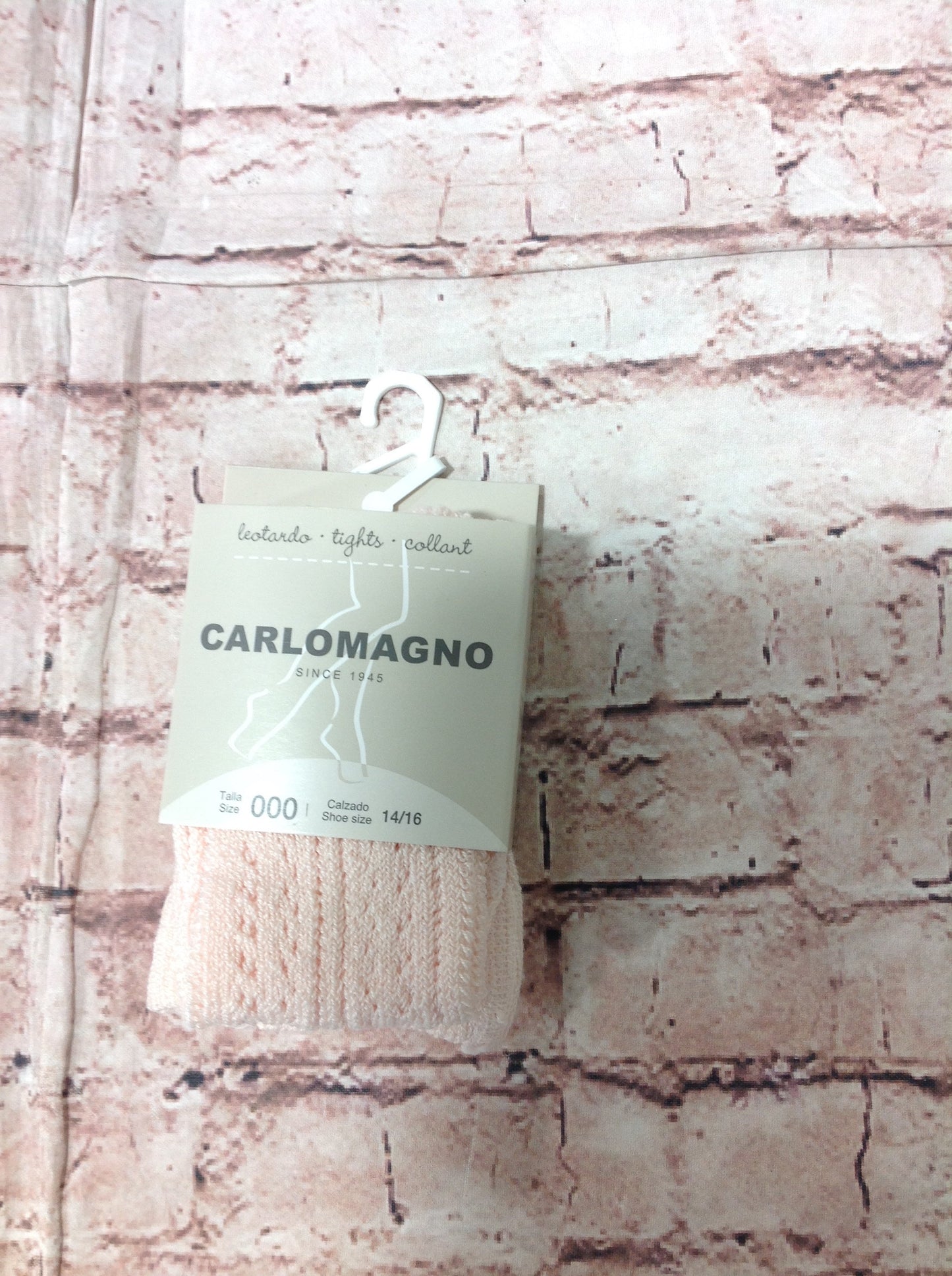 Peach Elastane Openwork Tights