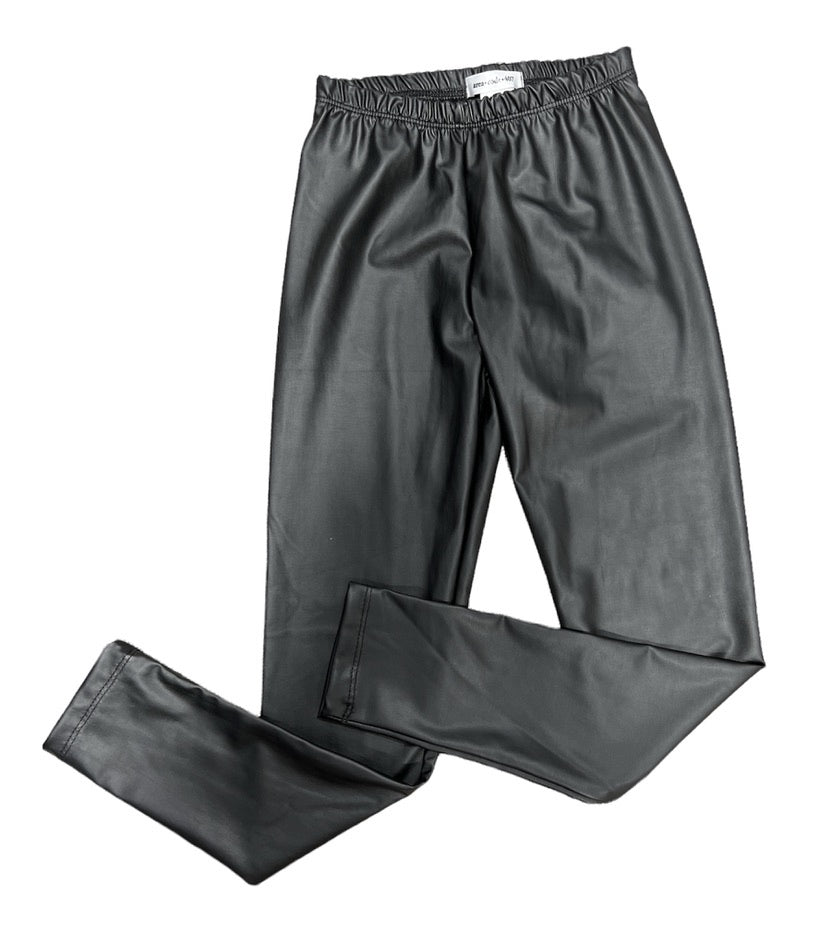 Ada Black Pleather Legging