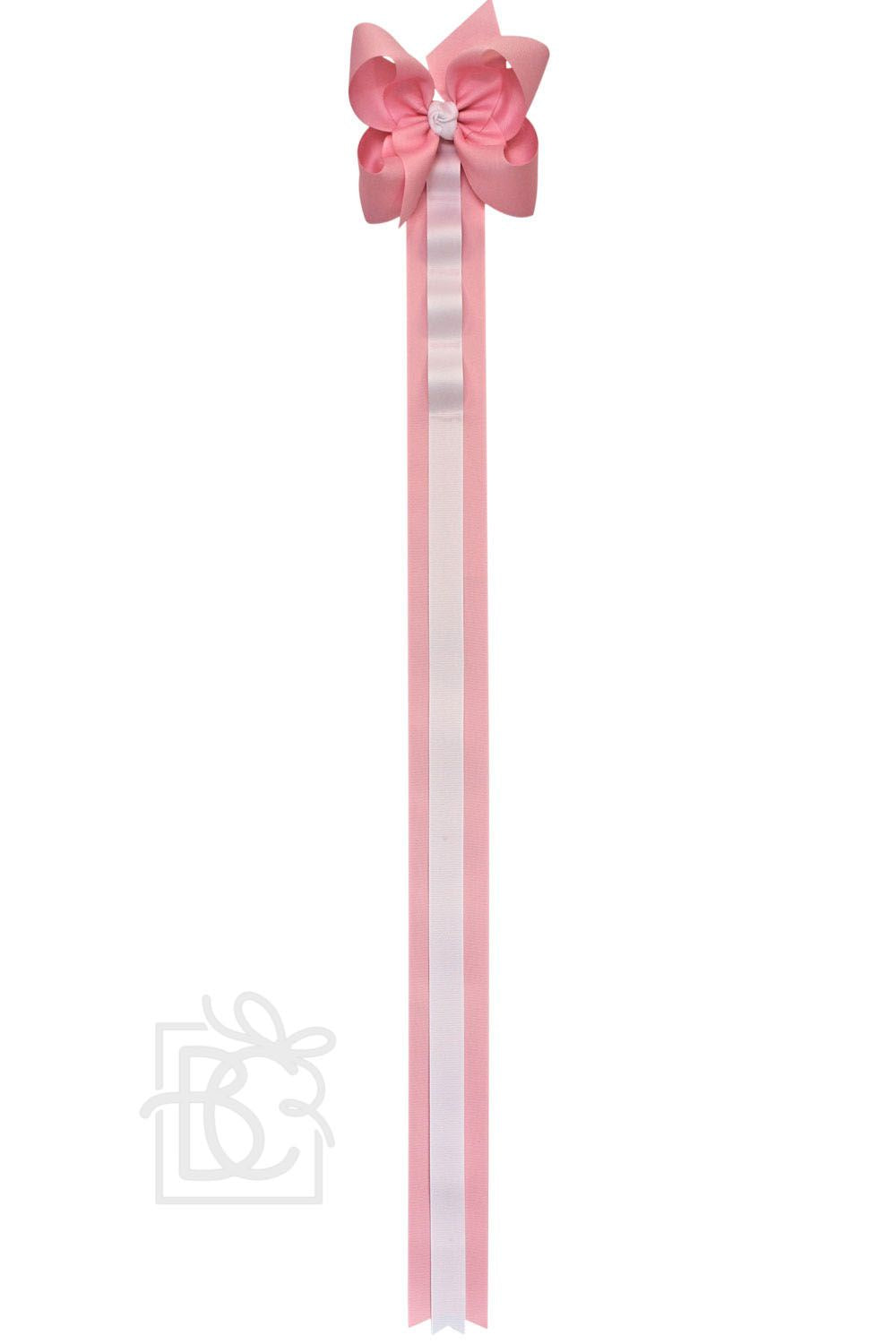 BOW HOLDER w/ HB DISPLAY LOOPS & DETACHABLE BOW- Pink/White