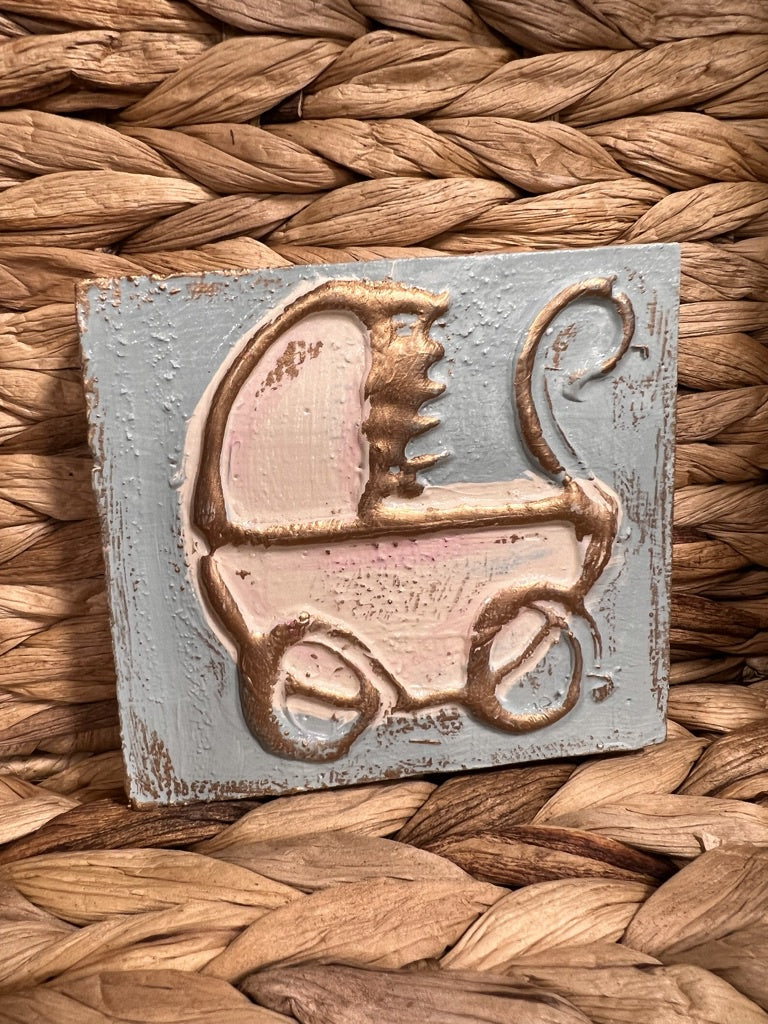 3x3 Baby Carriage Green