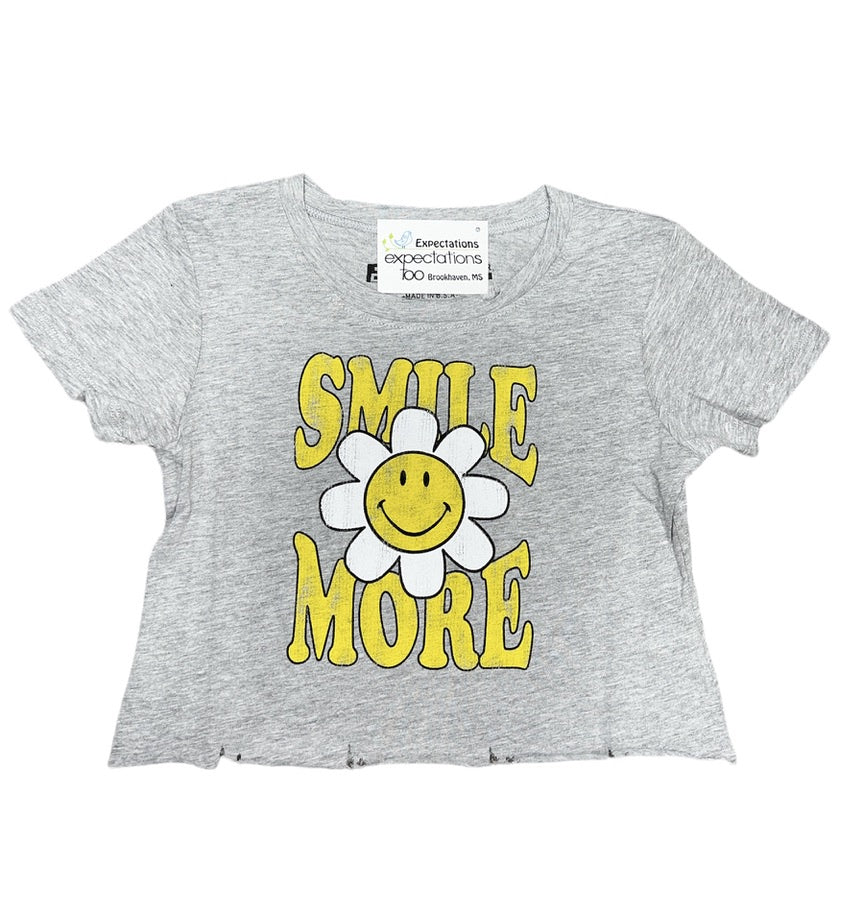 Smile More Cropped Tee