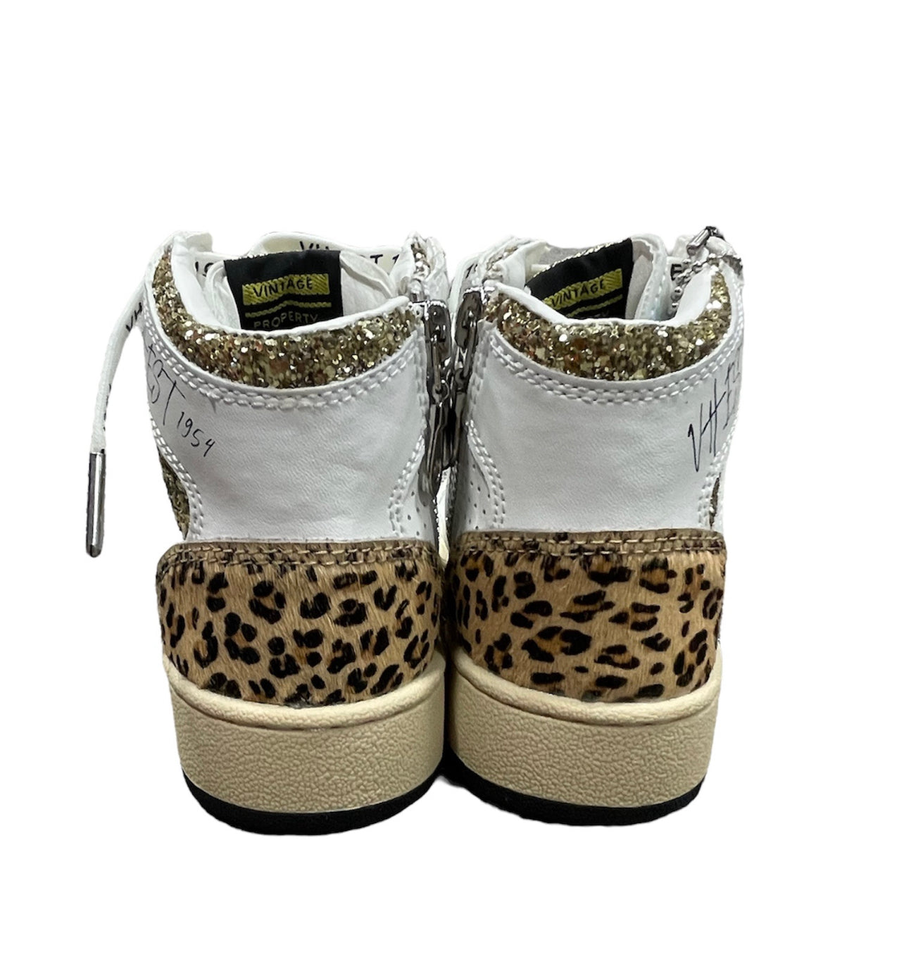 Vintage Havana Mavis Leopard Glitter High Top