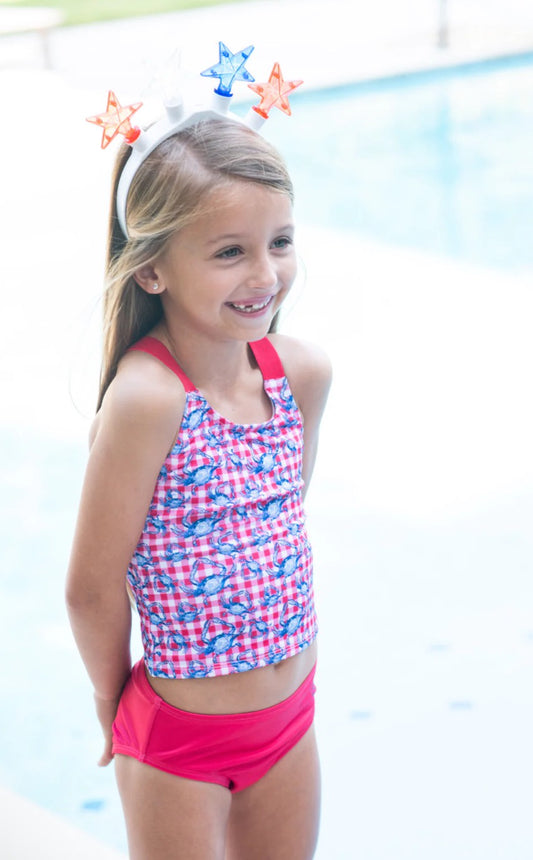 Prodoh Americana Crab Picnic Print Tournament Time Tankini