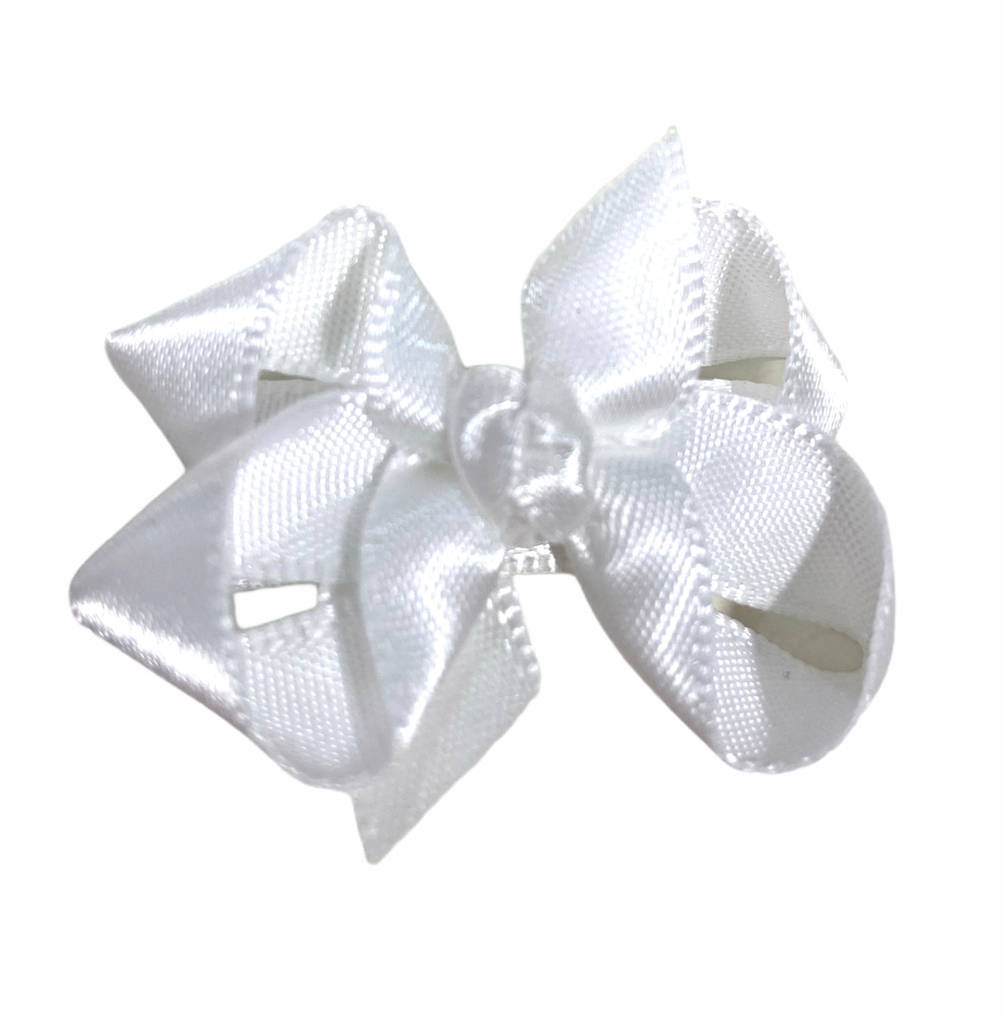 1.5'' Satin White Infant Bow