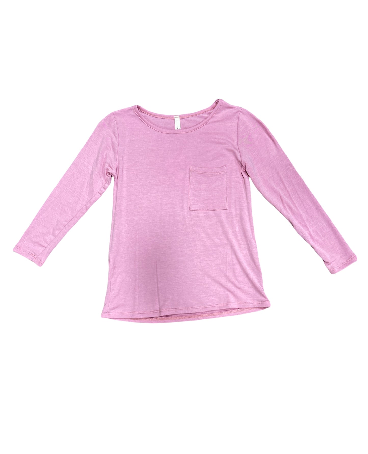 Mauve Solid Pocket Tee