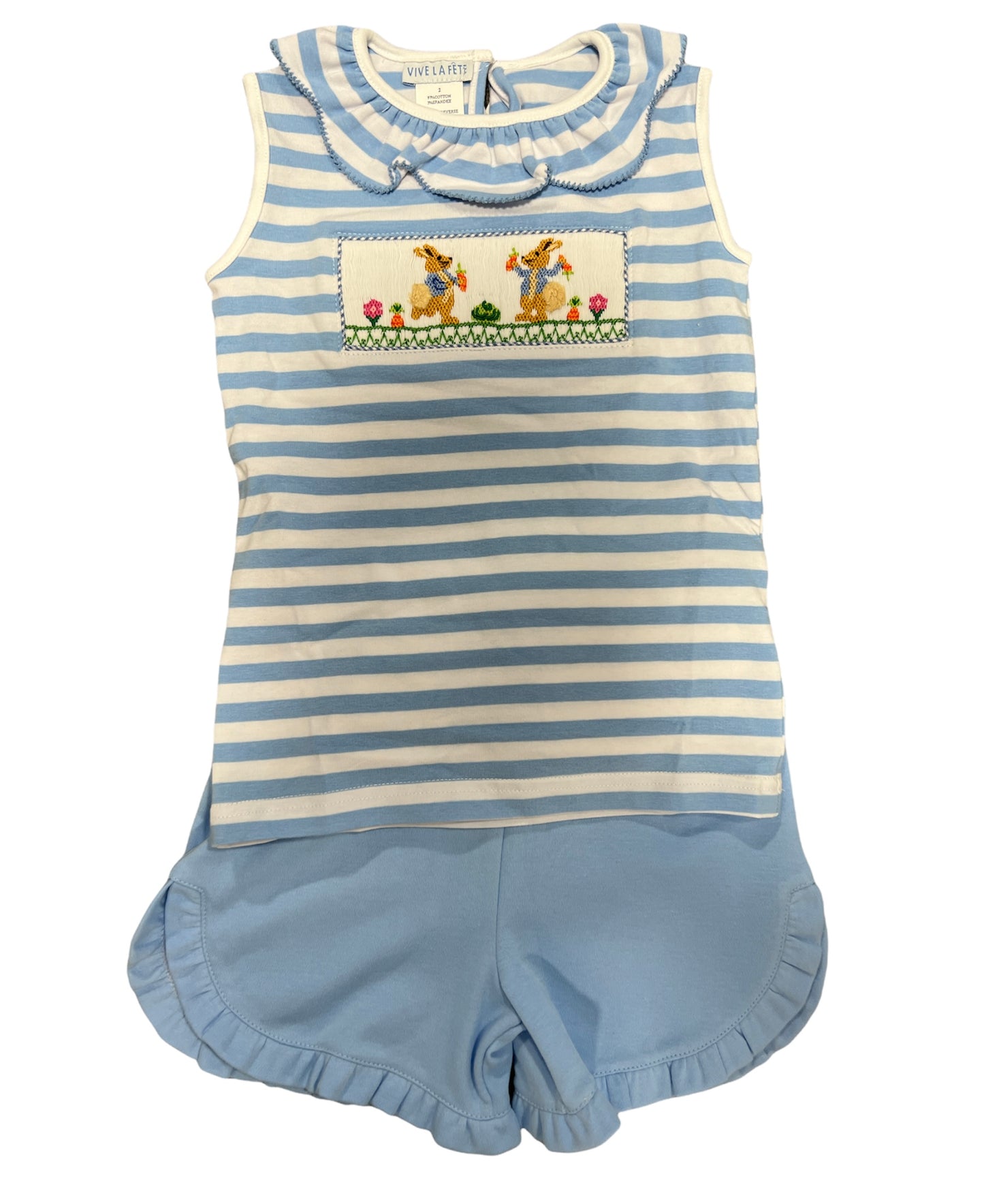 Peter Cottontail Girl Smock Short Set