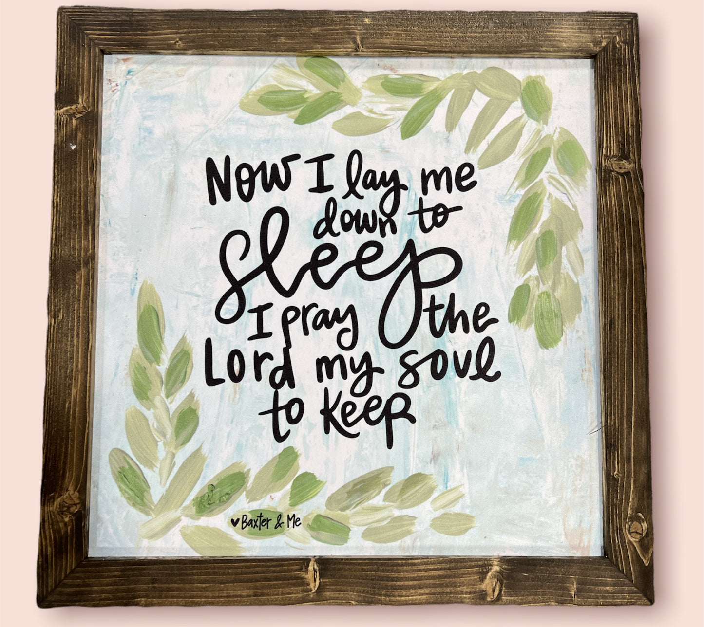 Now I Lay Me Down To Sleep 20x20 Framed Picture