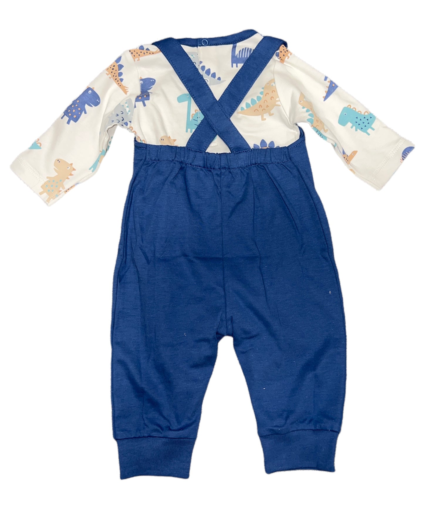 Kissy Love Dino Print Overall Set