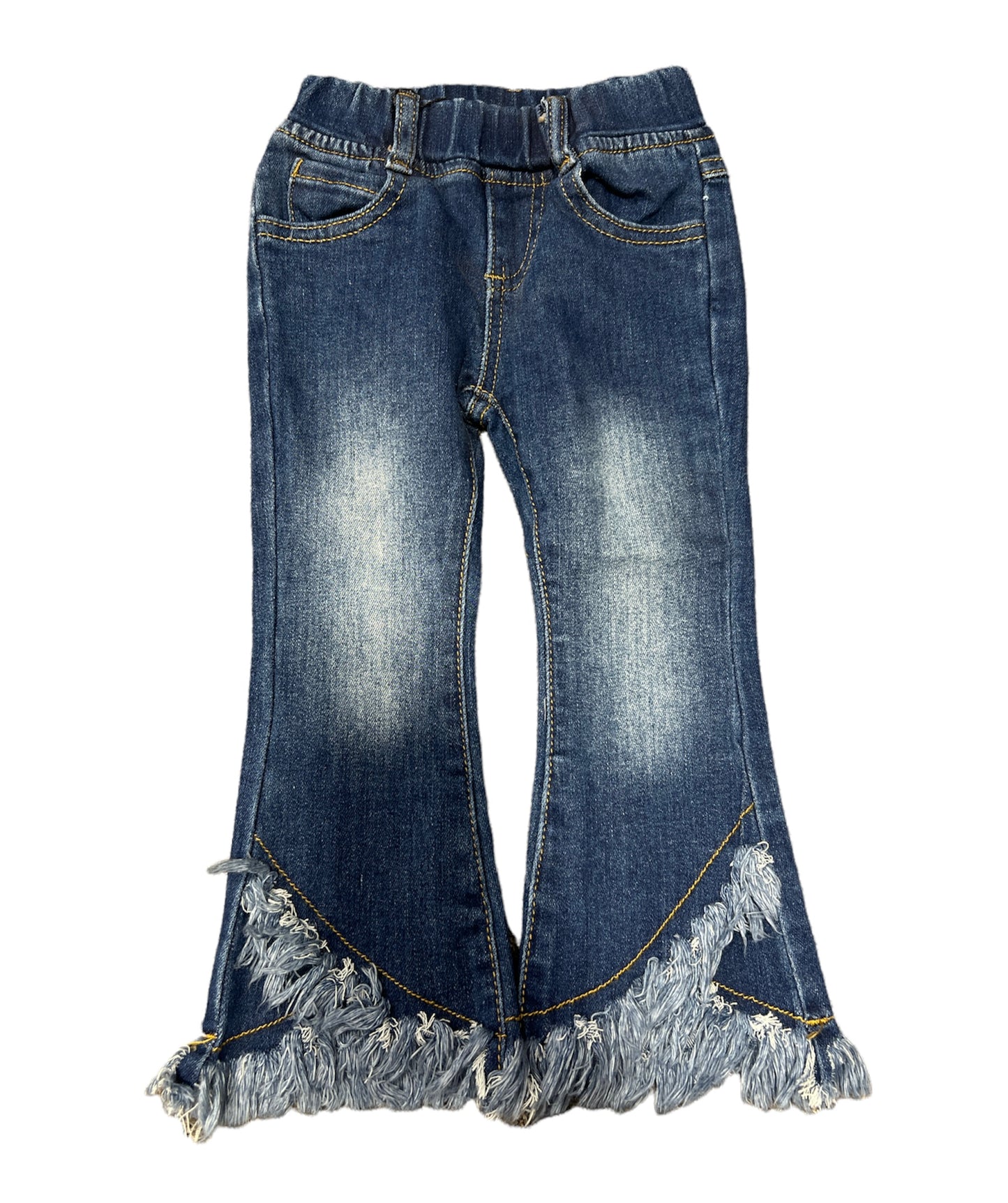 Medium Shaggy Criss Cross Bottom Jeans