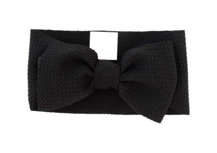 black "chandler" wide width headwrap