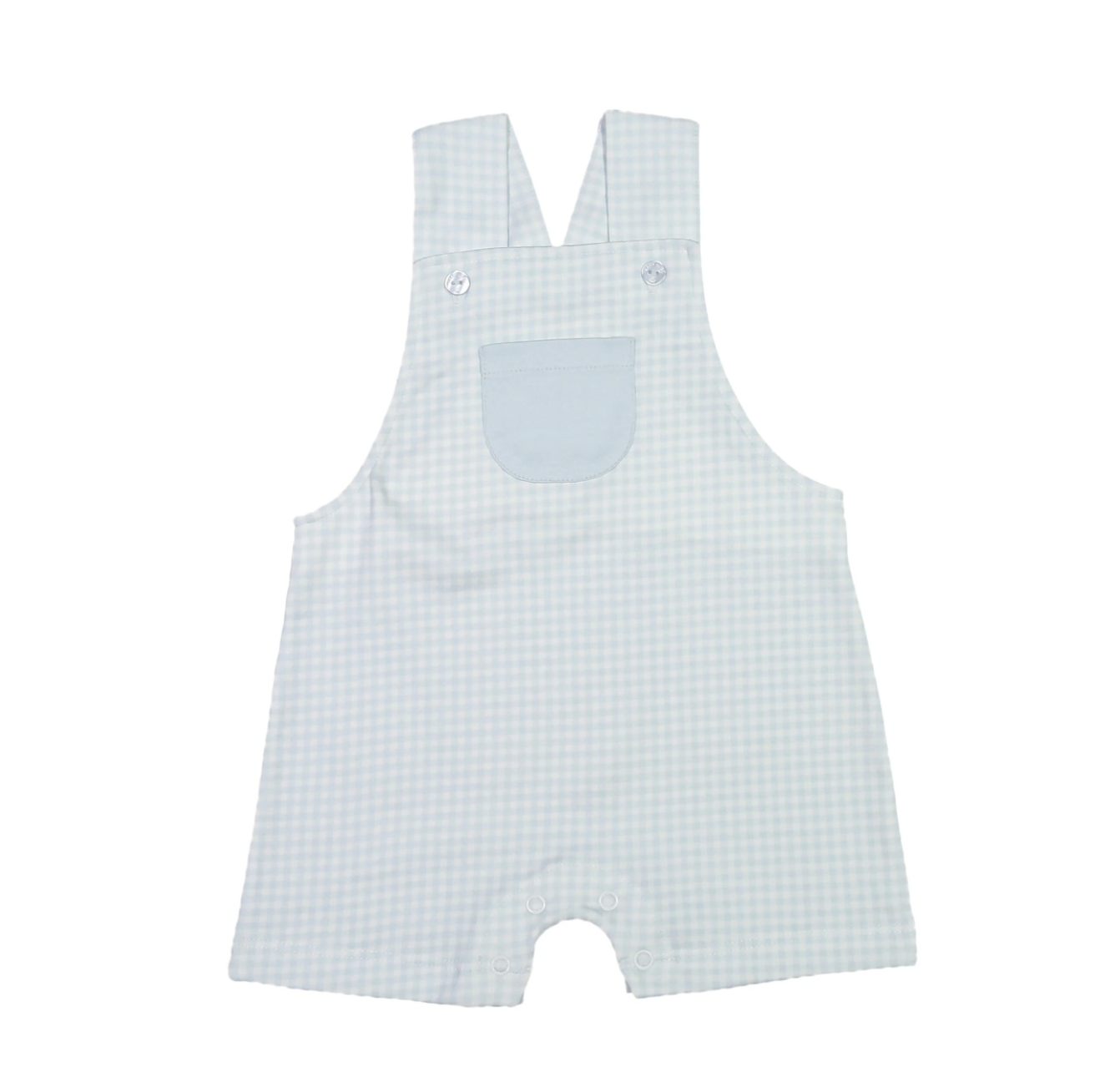Blue Gingham Pima Overall